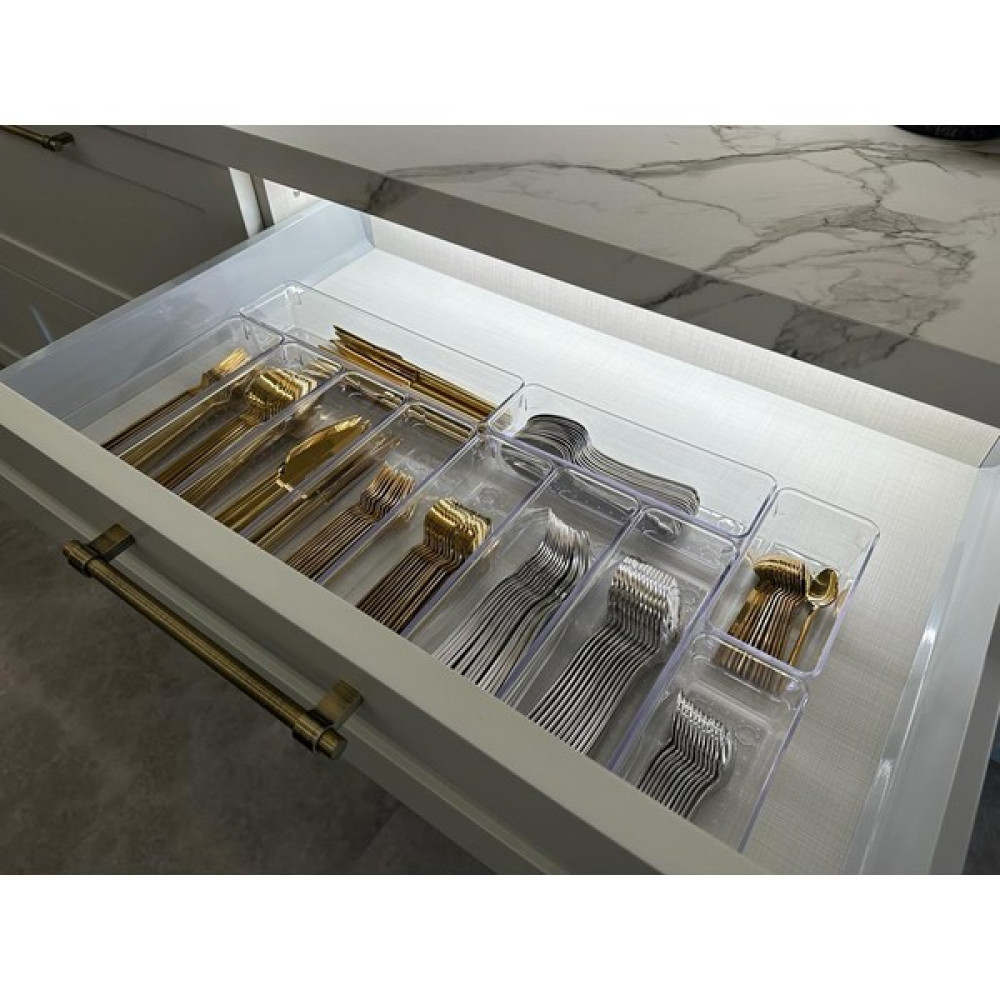 Color House 11'Li Set Kaşıklık Mutfak Çekmece Içi Düzenleyici Modüler Makyaj Takı Banyo Hobi Buzdolabı Ilaç Organizer - 11 Adet Saklama Kapları Fiyatı
