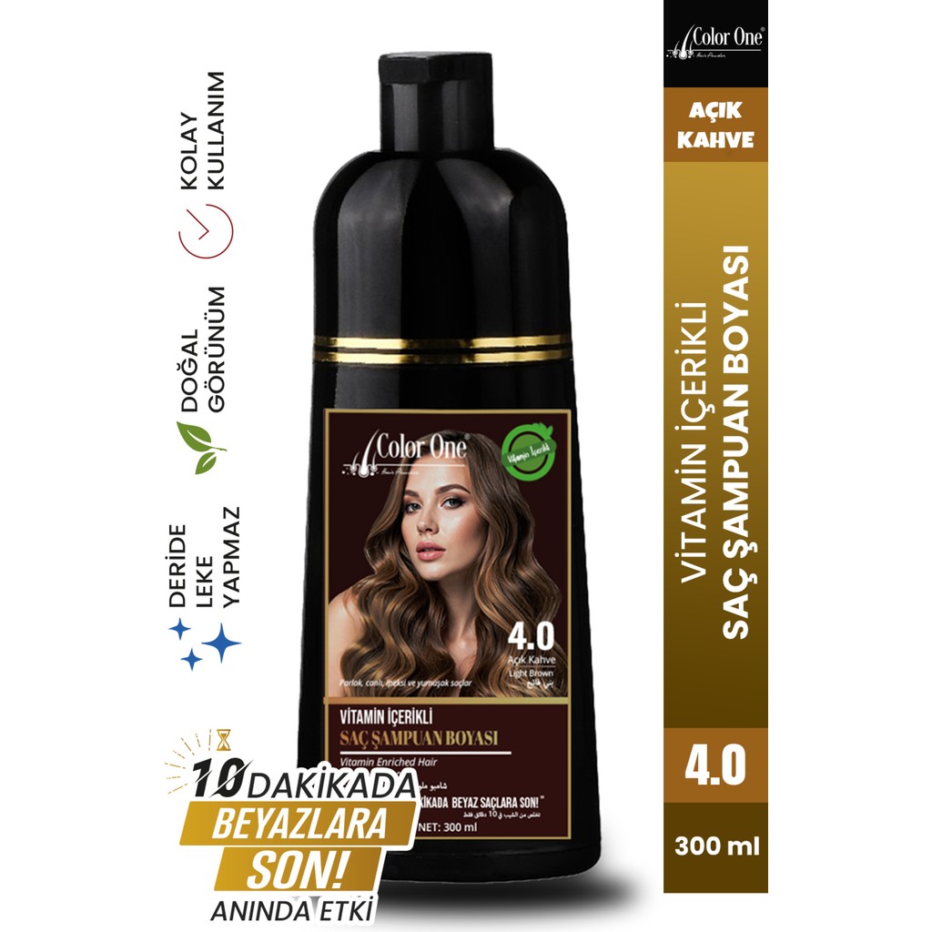 Color One Açık Kahve (Light Brown) Saç Şampuanı 4.0 | 300 ML & Ton Etkisi Şampuan ve Saç Kremi Fiyatı