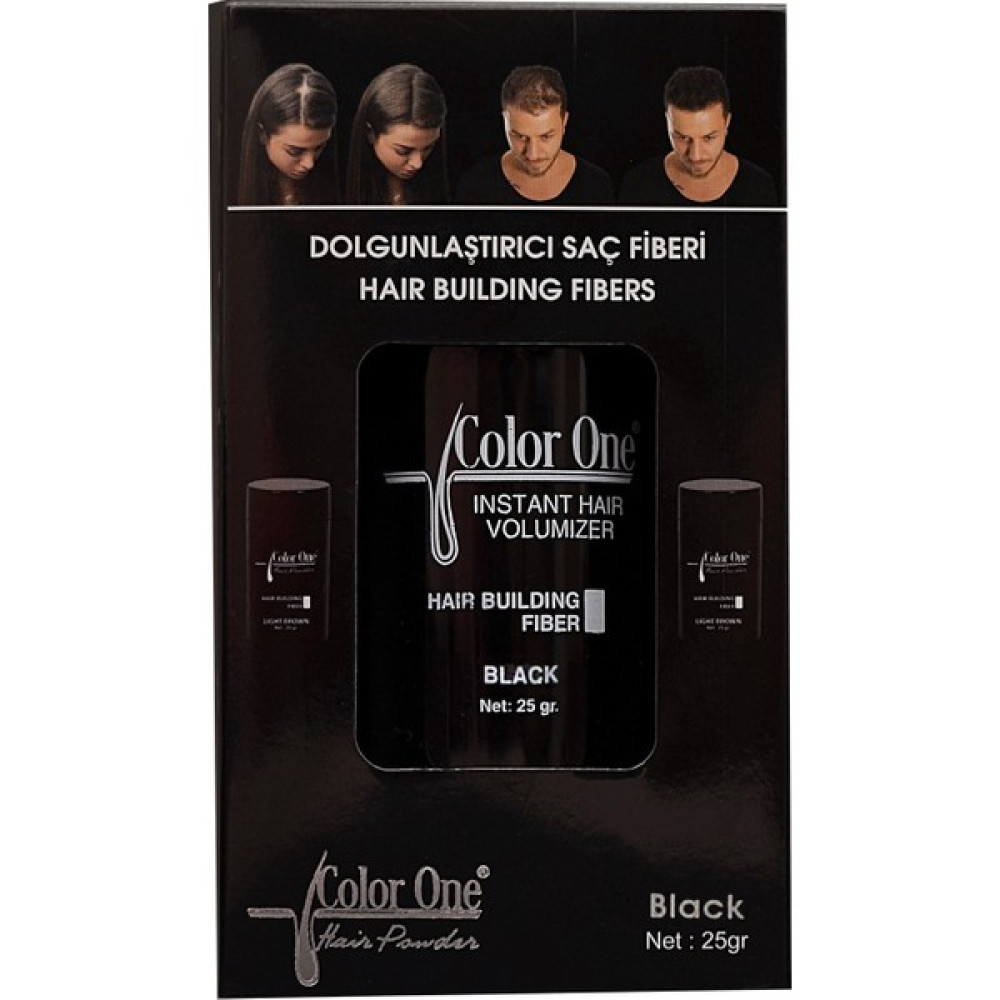 Color One Hair Building Fibers 25 gr Dolgunlaştırıcı Saç Fiberi Siyah Saç Bakım Maskeleri & Serumlar & Spreyler Fiyatı