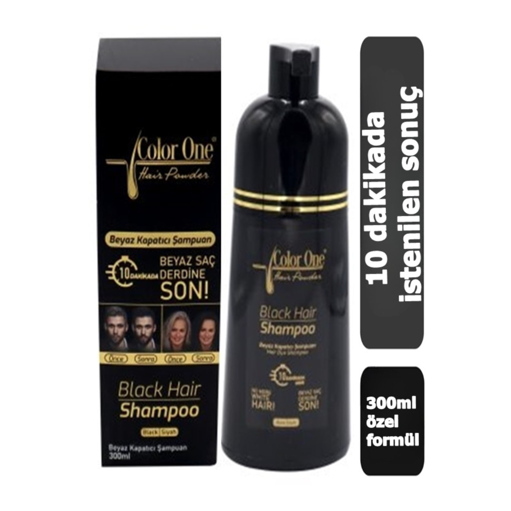 Color One Hair Powder Color One Beyaz Saçlar Için Siyahlaştırıcı Şampuan Boya 300 ml Black Shampoo Siyah Şampuan Saç Boyası Fiyatı
