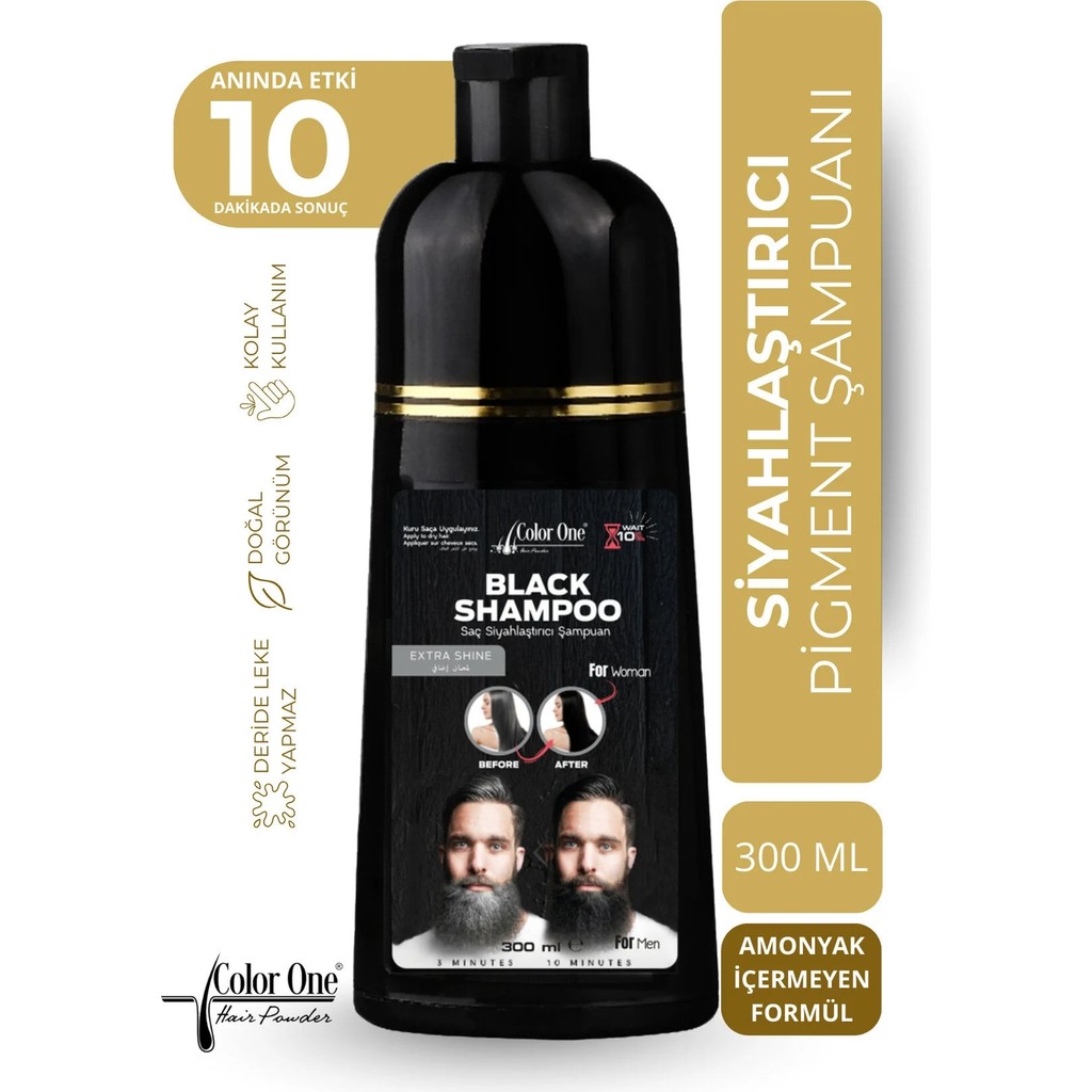 Color One Siyah (Black) Saç Şampuanı 300 ML Amonyaksız Vegan Renk Yoğunlaştırıcı Etki Şampuan ve Saç Kremi Fiyatı