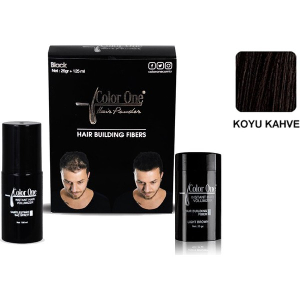 Color One Topik 25 gr + 100 ml Sprey Hediyeli Saç Tozu 4 Renk - KOYU KAHVE Saç Boyası Fiyatı