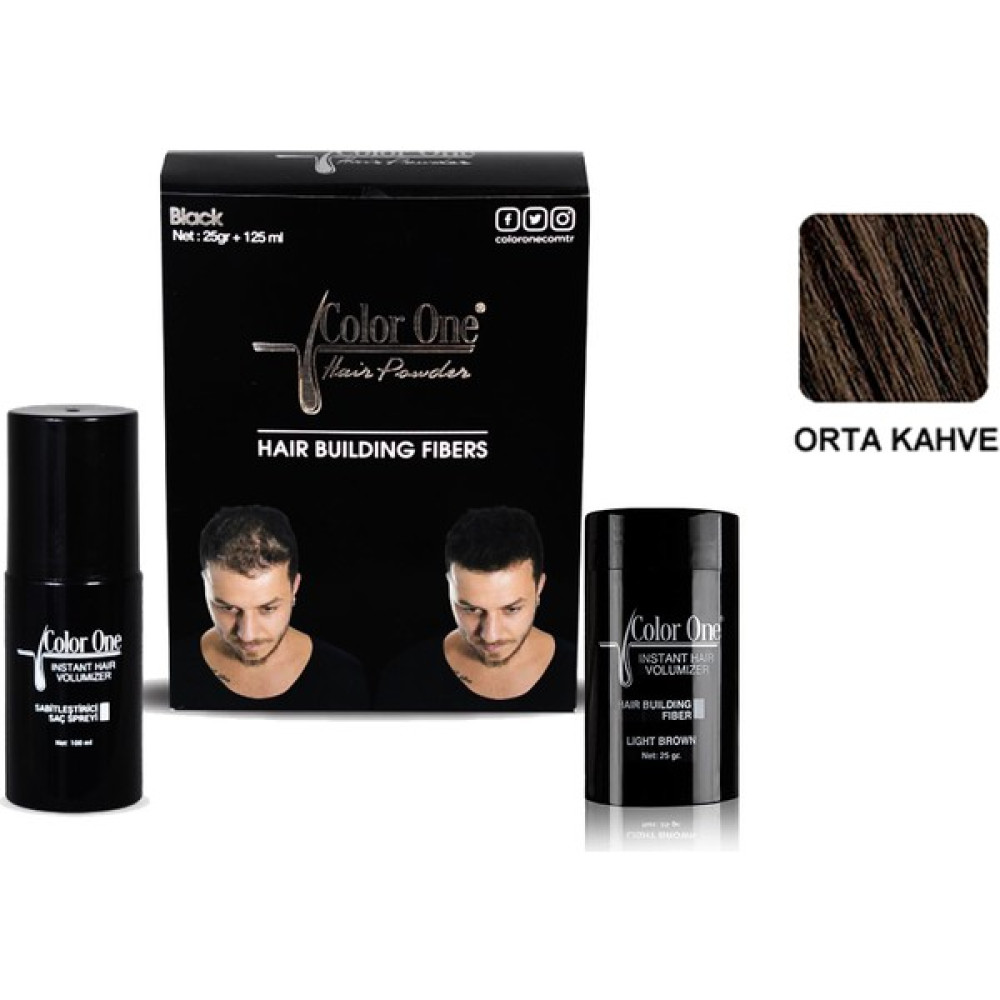 Color One Topik 25 gr + 100 ml Sprey Hediyeli Saç Tozu 4 Renk - ORTA KAHVE Saç Boyası Fiyatı