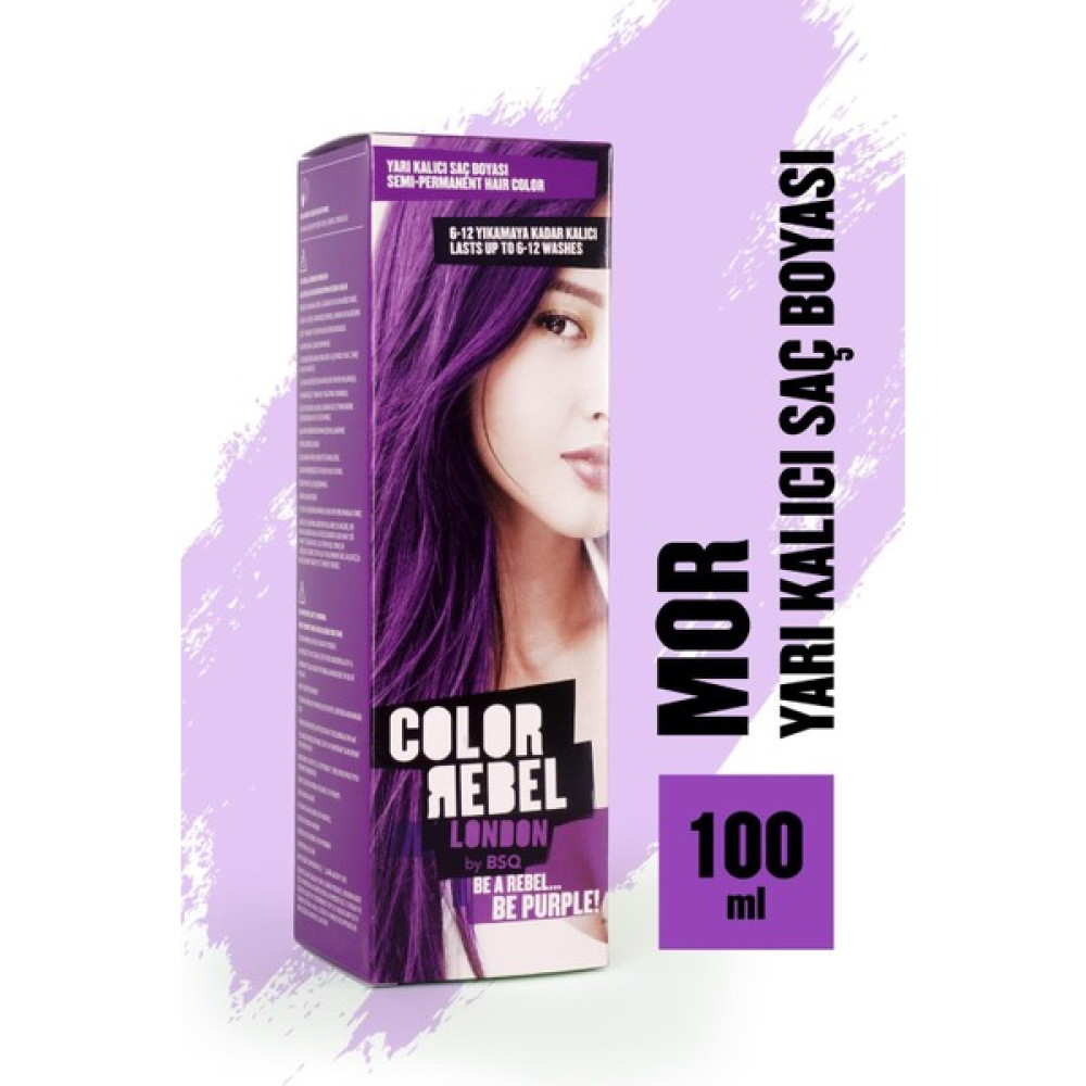 Color Rebel London Color Rebel Parabensiz & Amonyaksız Mor Geçici Saç Boyası - 1 Saç Boyası Fiyatı