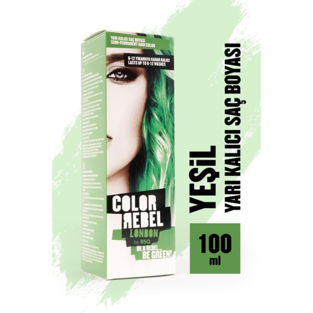 Color Rebel London Color Rebel Parabensiz & Amonyaksız Yeşil Geçici Saç Boyası - 1 Saç Boyası Fiyatı