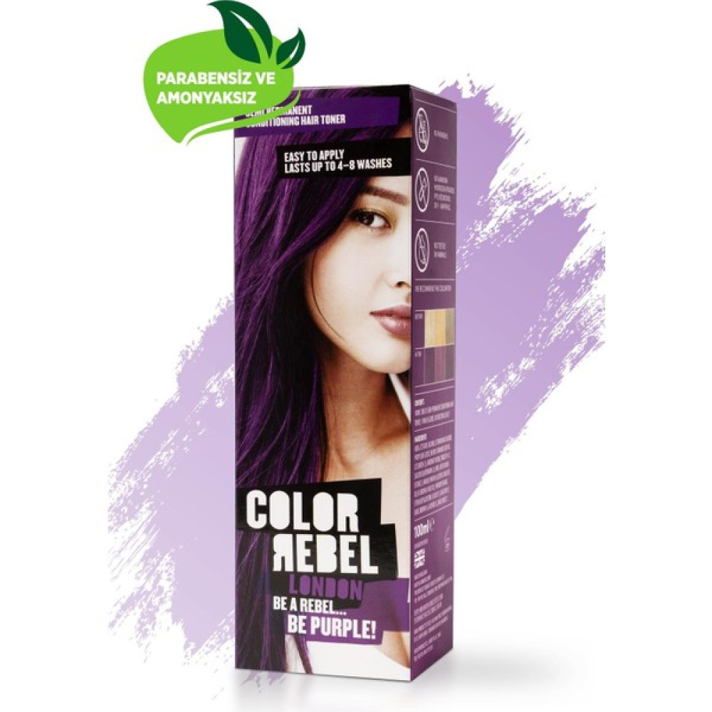 Color Rebel London Parabensiz & Amonyaksız Mor Geçici Saç Boyası 100 ml Saç Boyası Fiyatı