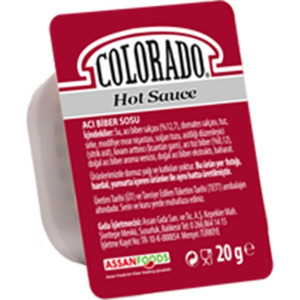 Colorado Acı Sos (Hot Sauce) Küvet 20 gr - 120 Adet Diğer Fiyatı