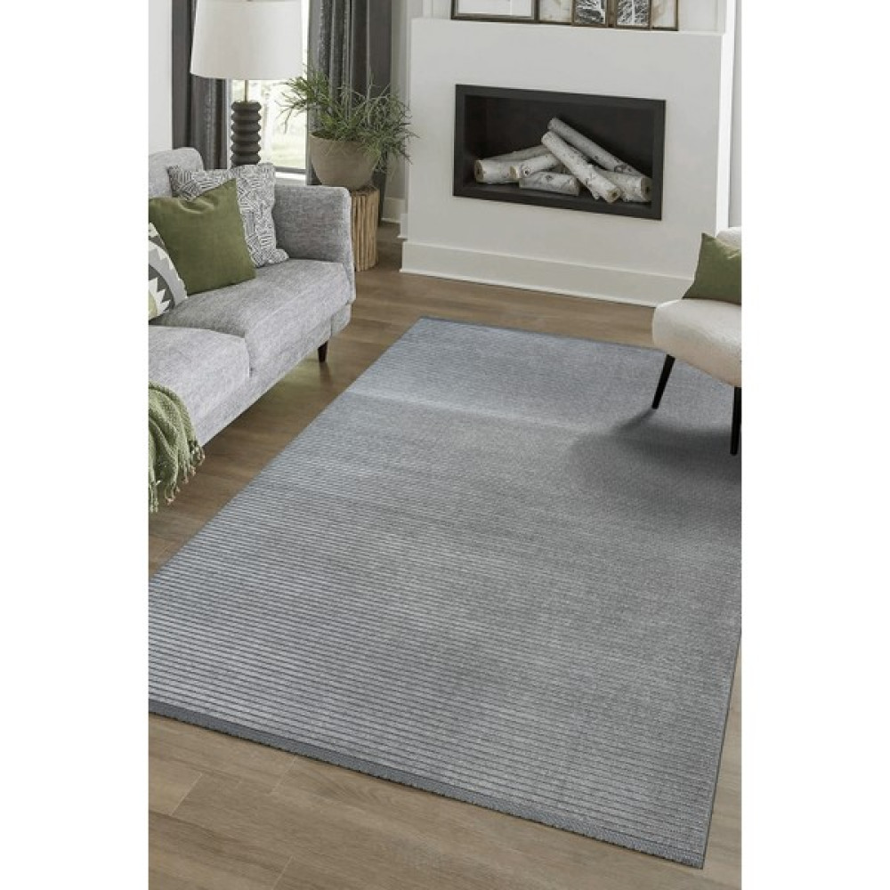 Colore Home Ada Kaymaz Taban Yıkanabilir Dokuma Gri Kilim Yolluk 404 - 80 x 300 cm Kilim Fiyatı