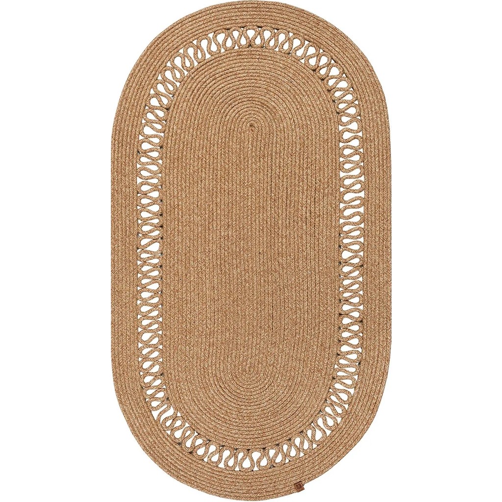 Colore Home Bej Oval Hasır Jüt Kilim Bohem Oval Halı El Dokuması Paspas - 50 x 80 cm Araca Özel Paspaslar Fiyatı