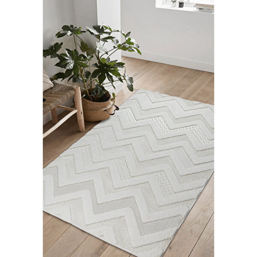 Colore Home Dokuma Shaggy Bukle Halı Peluş Salon Oturma Odası Yatak Odası Halısı Krem Tasarım - Açık Krem - 80 x 150 cm Salon Halısı Fiyatı