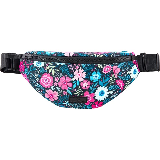 Colorful Stello Bel Çantası Oxford - Çiçek Desen - Siyah Bayan Bel Çantası Fiyatı