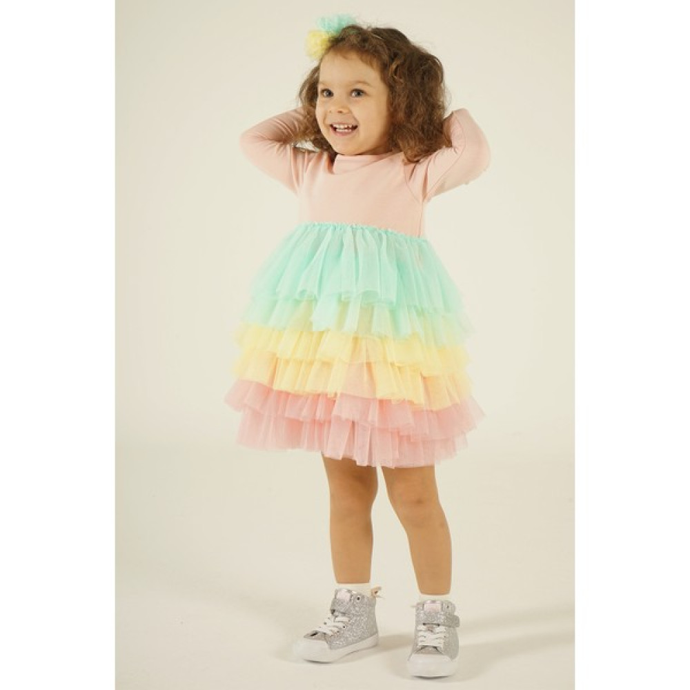 Colorinas Rainbow Tutu Elbise Pembe Kız Çocuk Elbise Fiyatı