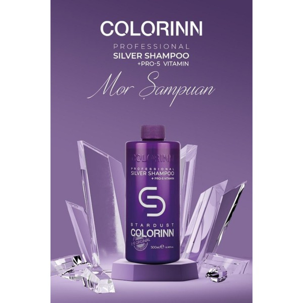Colorinn Stardust Silver Mor Şampuan 500 Ml - 1 Şampuan ve Saç Kremi Fiyatı