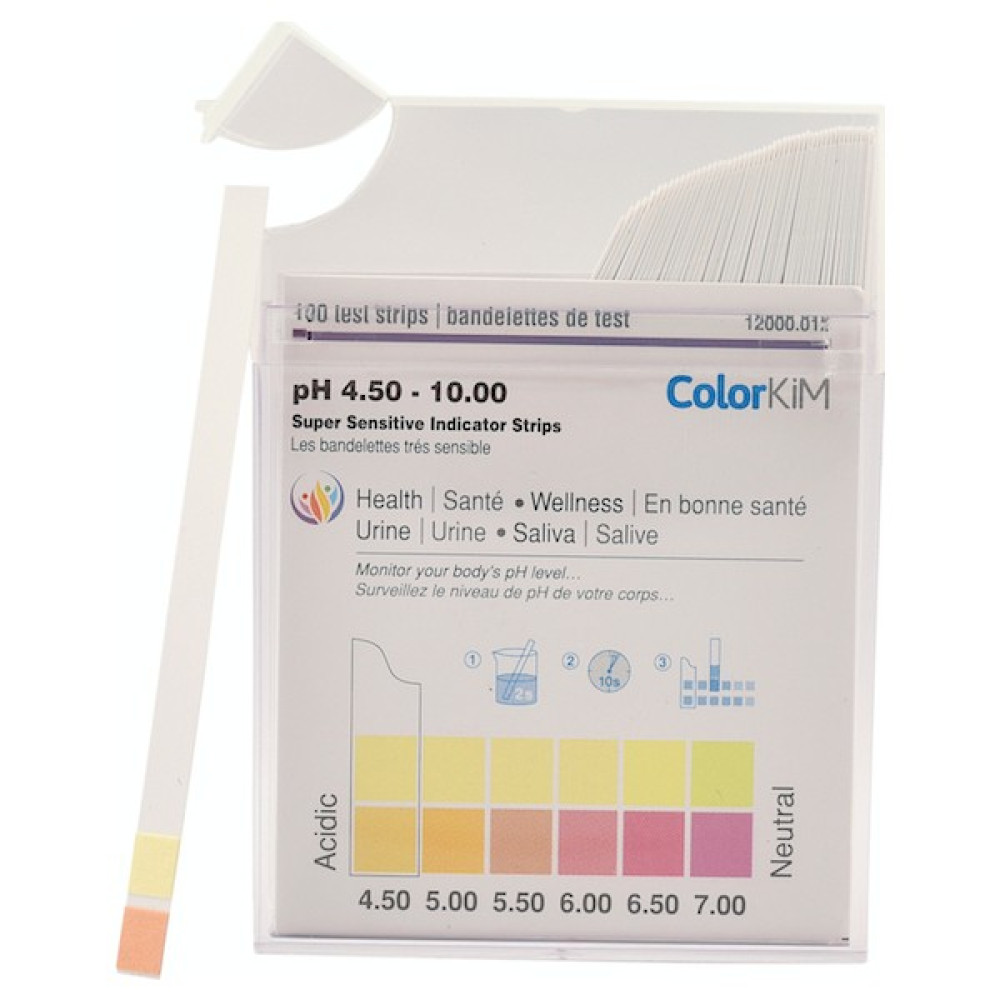 Colorkim Ph 4,5-10 Ölçer Test Kağıtları + Turnisol Ph Test Kiti Çubukları Kutu Içerisinde Ölçüm Çubuğu 100'lü Diğer Test ve Ölçüm Cihazları Fiyatı