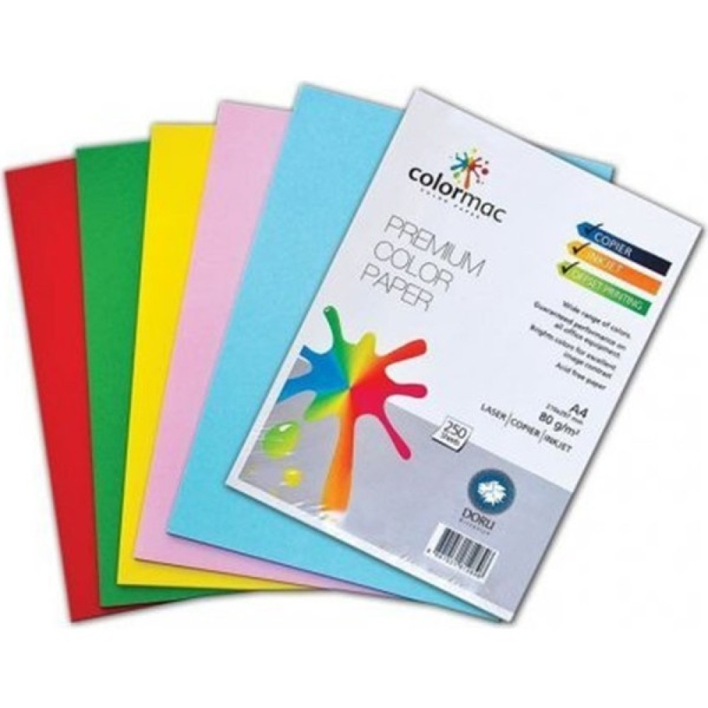 Colormac Premium Color Paper A4 100 Yaprak - Renkli Fotokopi Kağıdı Fiyatı