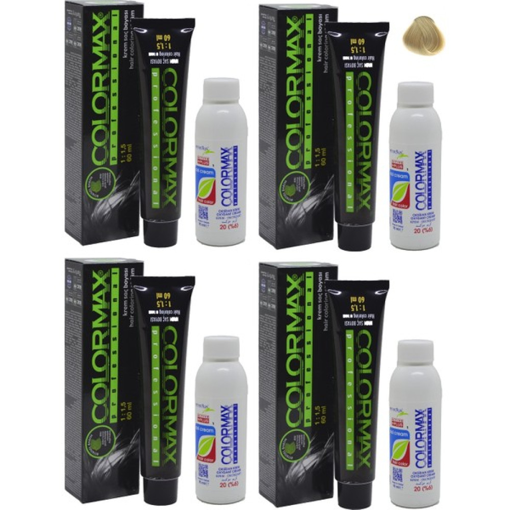 Colormax 10 Açık Sarı - Oksidan Krem 90 ml 4'lü Saç Boyası Fiyatı