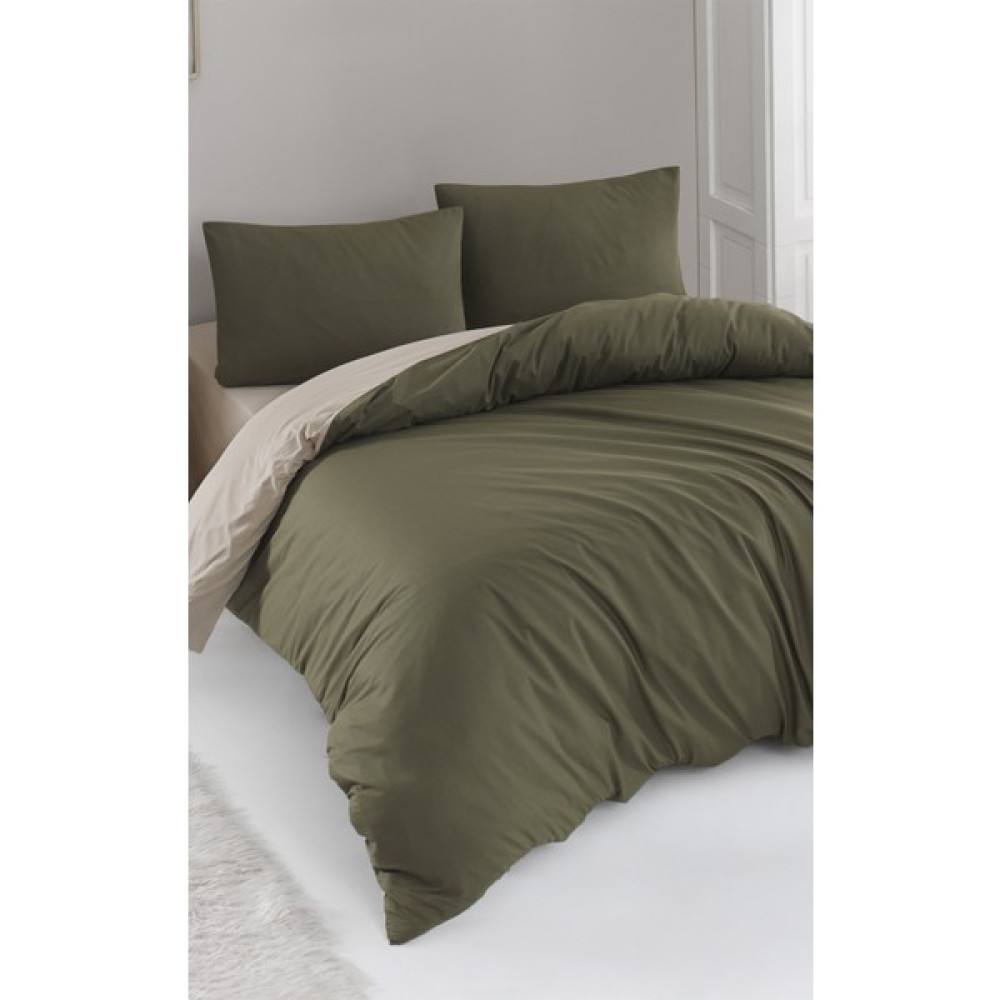 Colorpool Go Earth Haki-Tahin Çift Kişilik Nevresim Takımı - 200 x 220 cm - Haki Nevresim Takımı Fiyatı