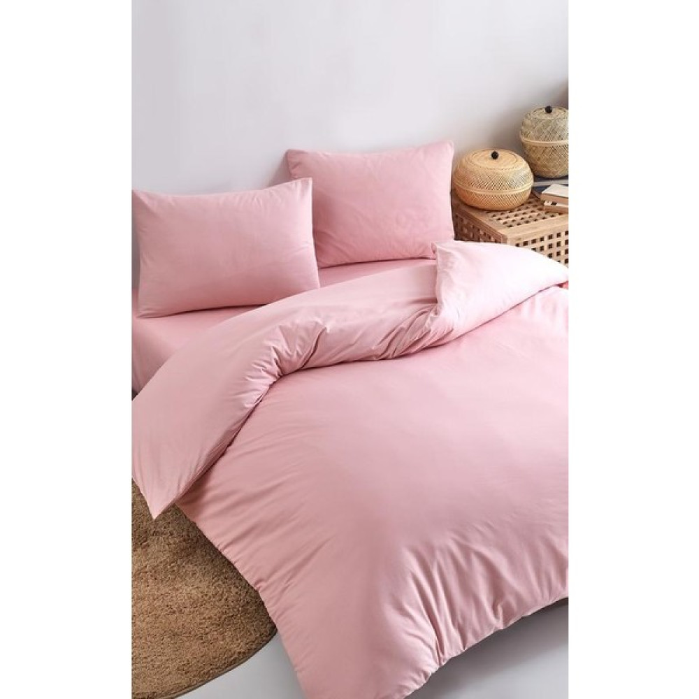 Colorpool Visual Path Pudra Rengi Nevresim Takımı - 200 x 220 cm - Pembe Nevresim Takımı Fiyatı