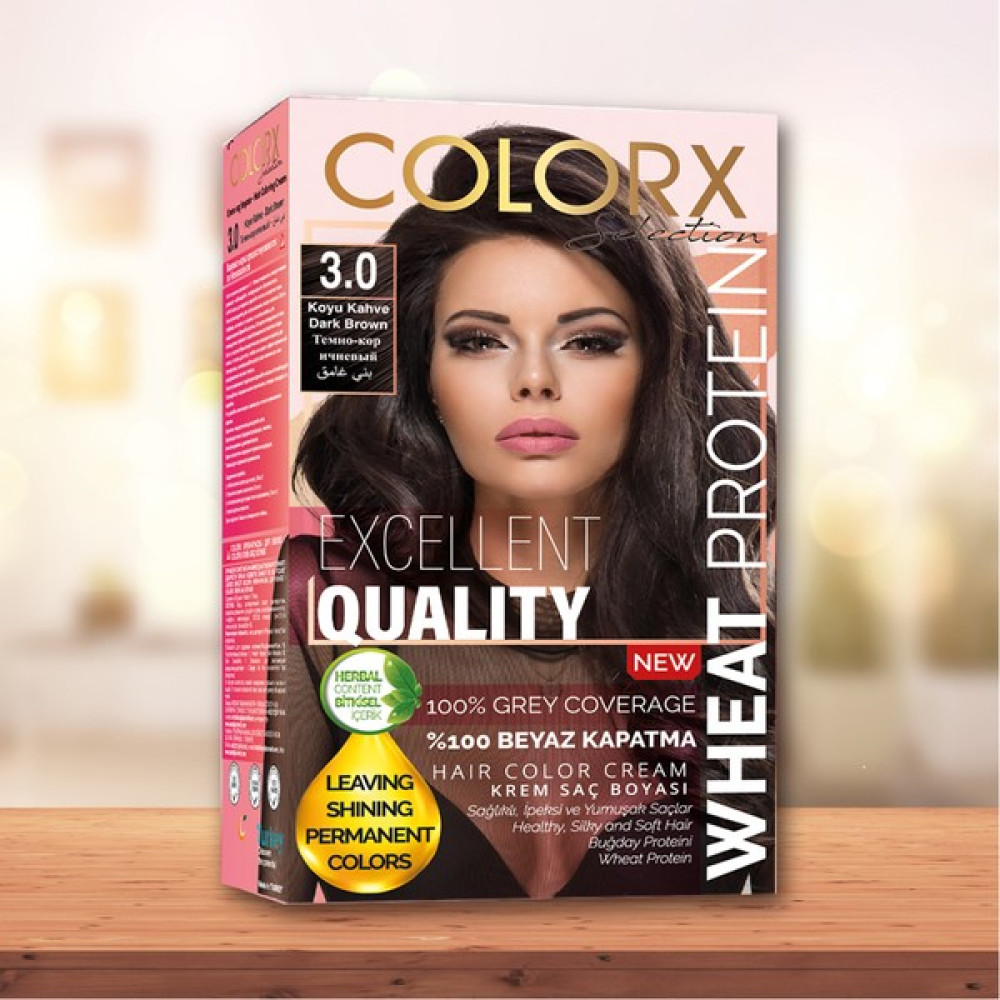 Colorx Set Saç Boyası-3.0-Koyu Kahve - Koyu Kahve Saç Boyası Fiyatı
