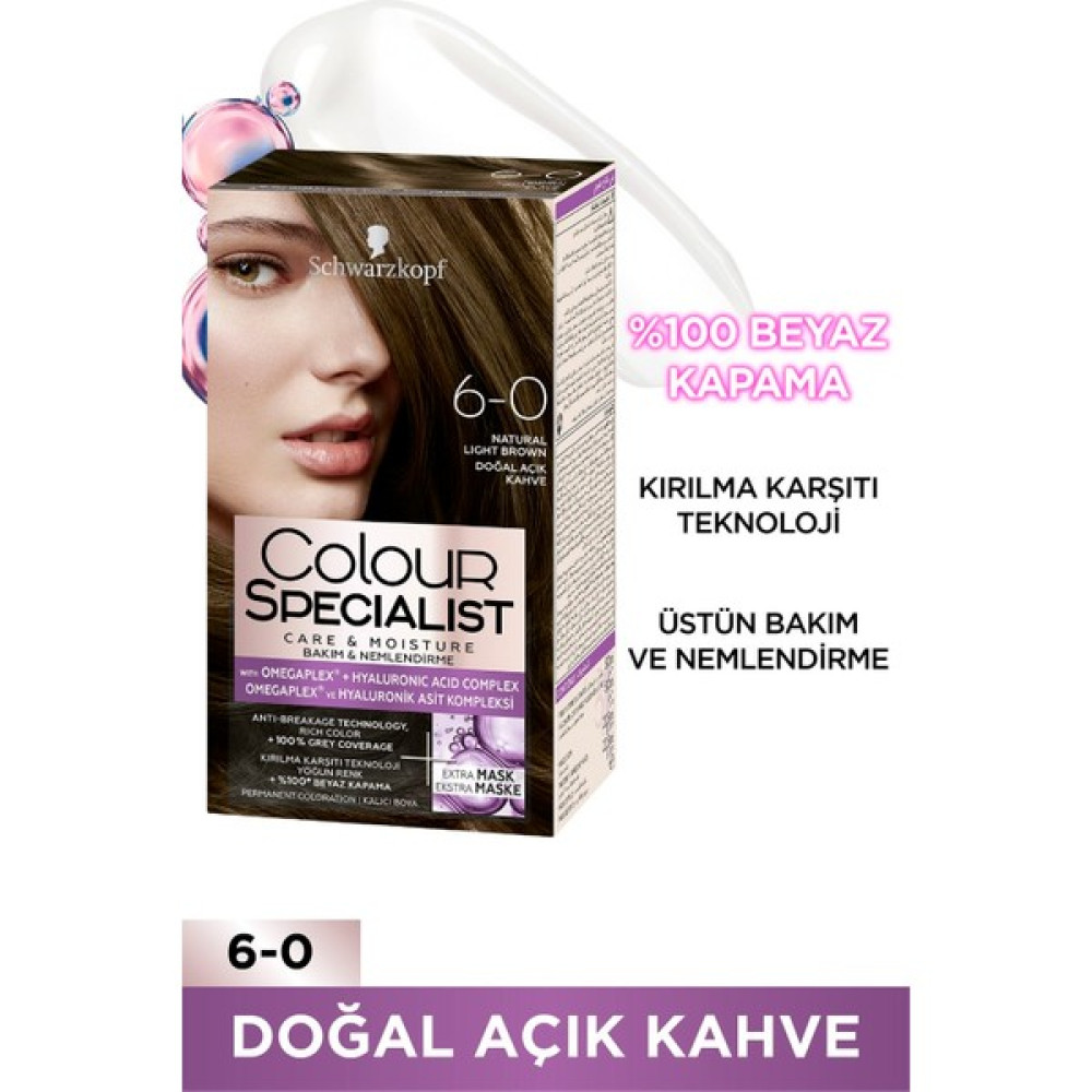 Colour Specialist Saç Boyası 6-0 Doğal Açık Kahve Saç Boyası Fiyatı