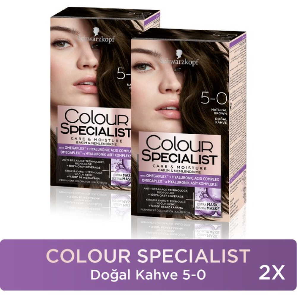 Colour Specialist Saç Boyası Doğal Kahve 5-0 X 2 Adet - 5-0 Doğal Kahve Saç Boyası Fiyatı