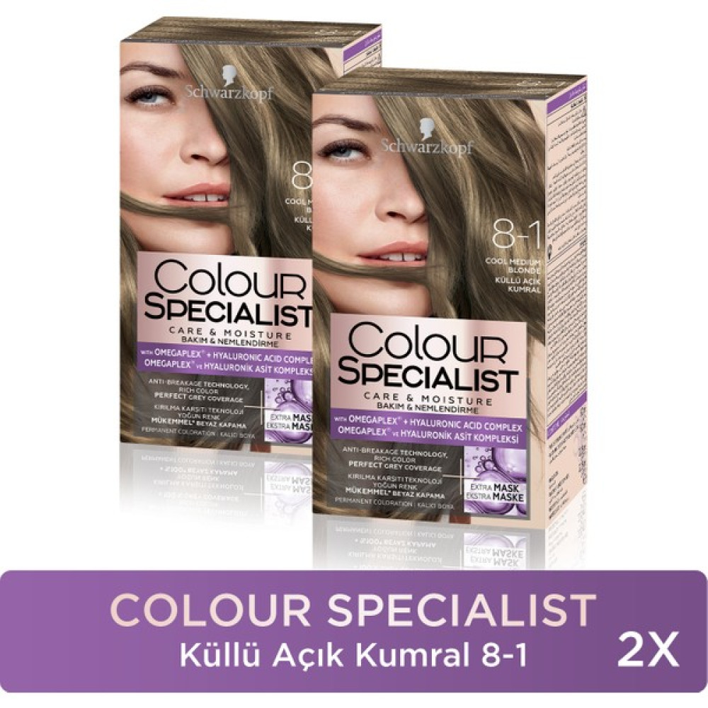 Colour Specialist Saç Boyası Küllü Açik Kumral 8-1 X 2 Adet - 10-1 Buzul Sarısı Saç Boyası Fiyatı