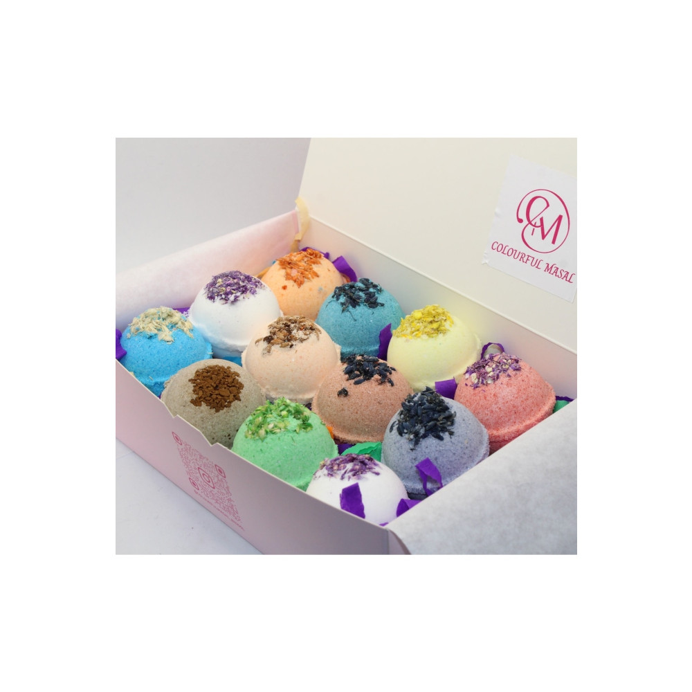 COLOURFUL MASAL 12 Li 45 Gr. Banyo Topu Manikür Boy / Nem Bombası / Banyo Bombası Manikür & Pedikür Seti Fiyatı