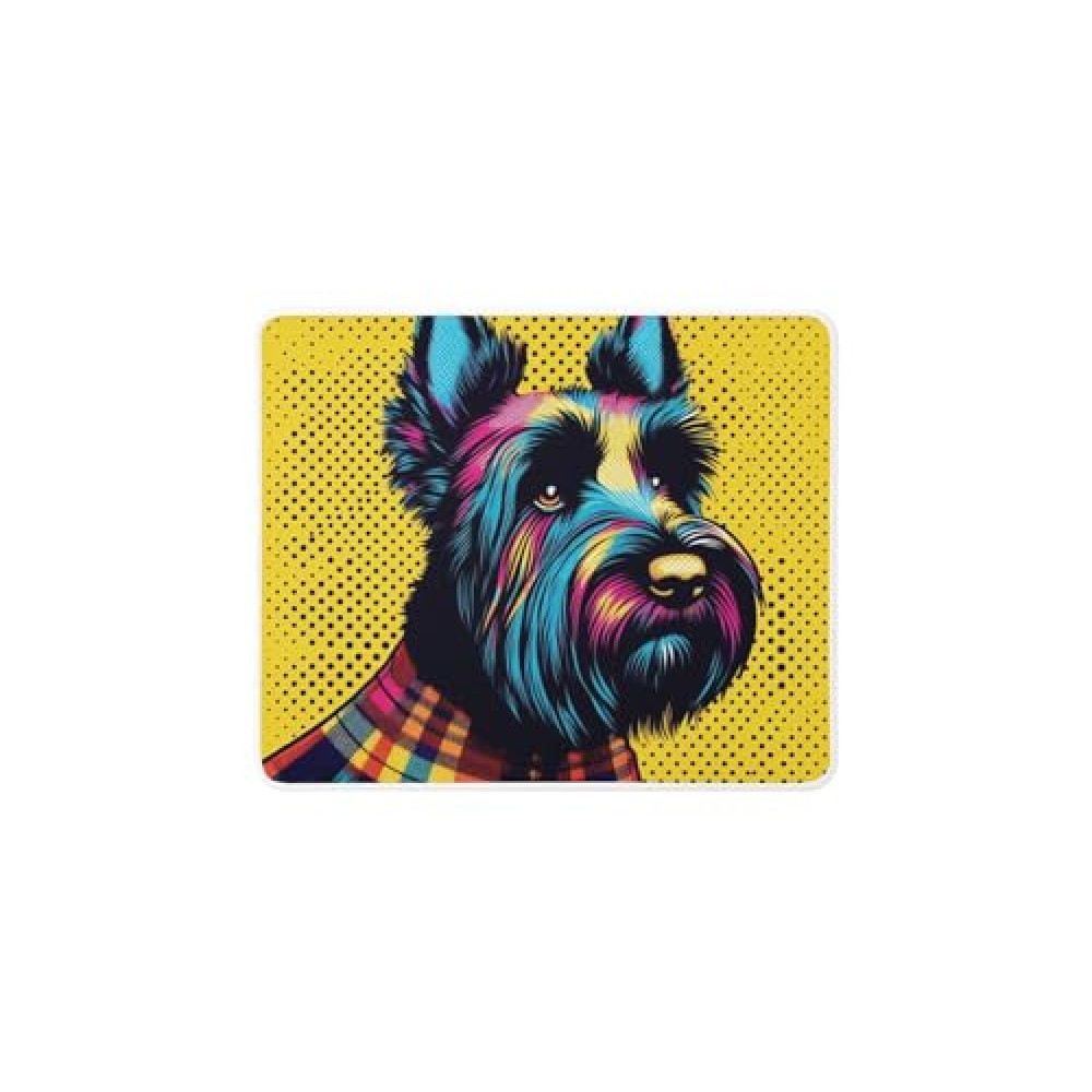 Colourful Pop Art Scottie Dog Non Slip Mouse Mat/Mouse