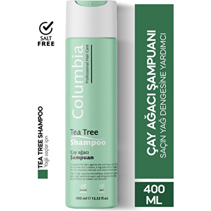 Columbia Beauty Columbia Çay Ağacı Arındırıcı ve Dengeleyici Şampuan 400 ml Sülfatsız Tüm Saç Tipleri İçin Diğer Fiyatı