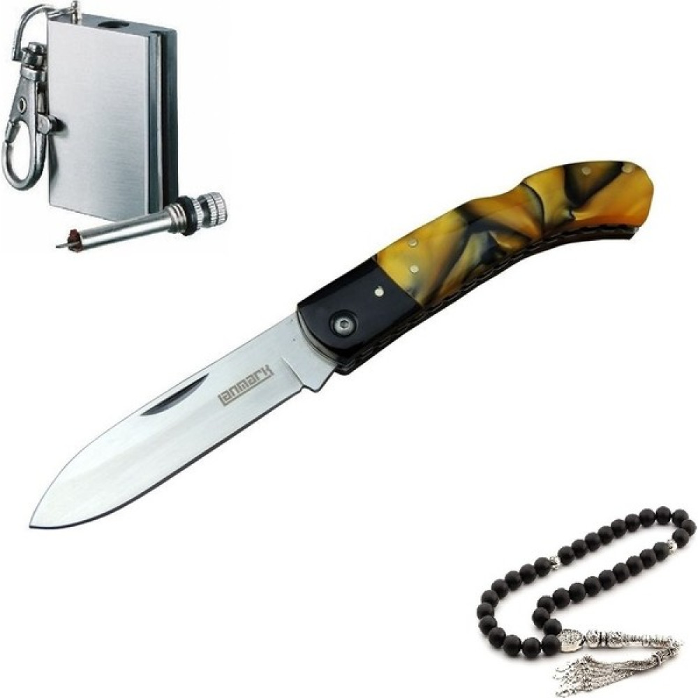 Columbia Lanmark Marka 19 cm Çakı Metal Kibrit ve Tesbih ile - Turuncu Oto Boyaları Fiyatı