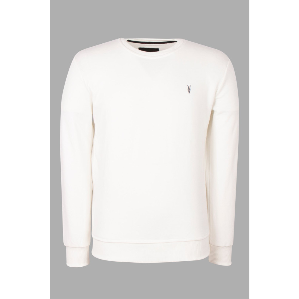 COMBİNE MİCHAİL Ekru Renk Basic Bisiklet Yaka Erkek Sweatshirt XL Beden Bayan Sweatshirt Fiyatı