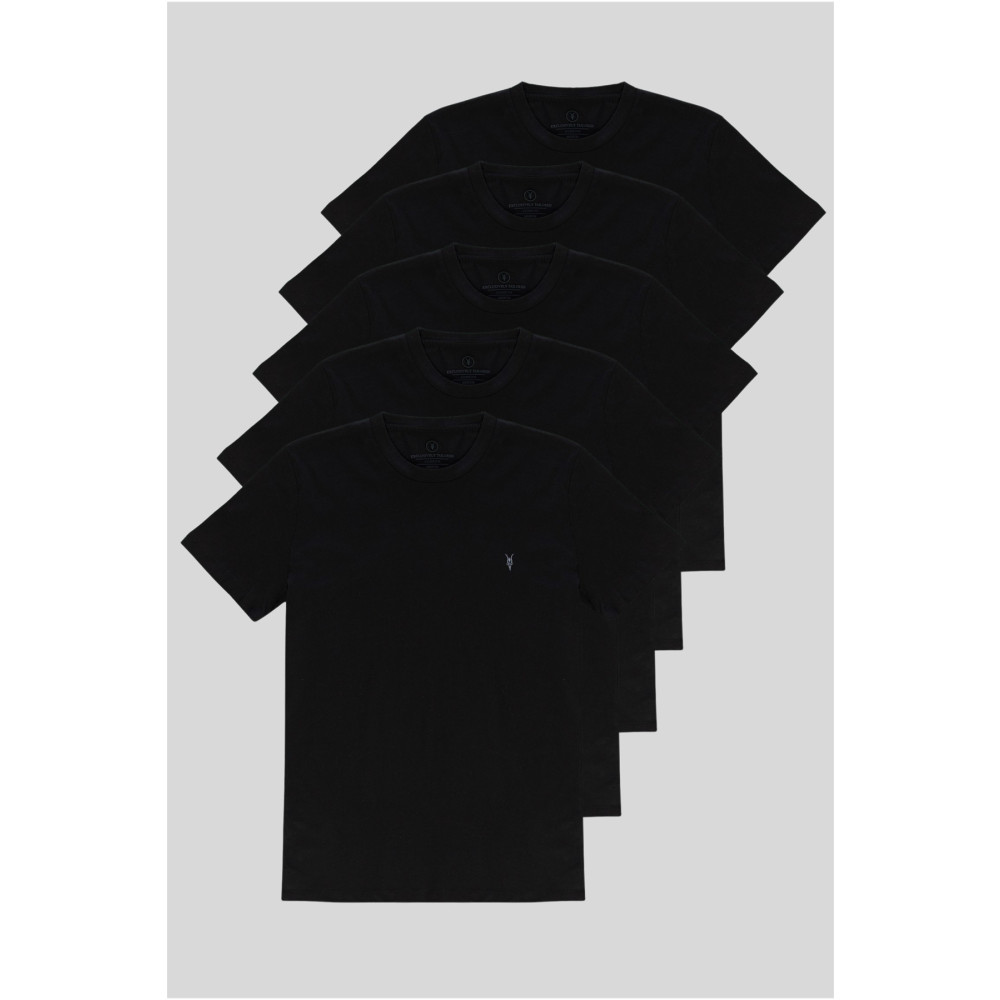 COMBİNE MİCHAİL Siyah Standart Kalıp Basic 5li Paket T-shirt M Beden Bayan T-shirt Fiyatı