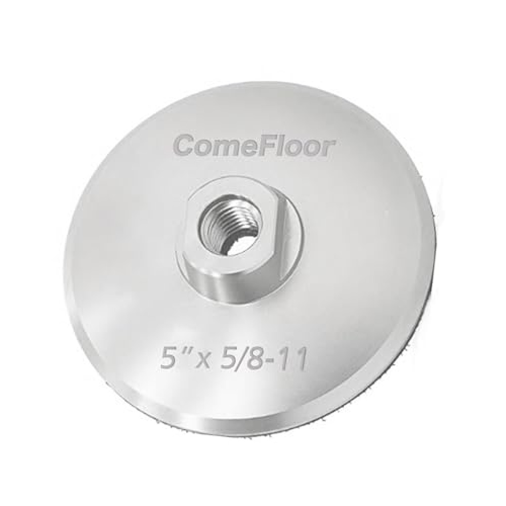 ComeFloor Aluminum Backer Pad, 5 Inch Hook and Loop Backing Pad, 5/8”-11 Threaded
