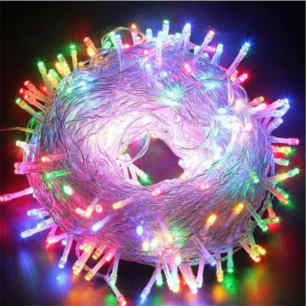 Comfoni 10M Boncuk Lamba Rgb 8 Fonksiyon 100 LED Fişli Uzatma Kablolu Şeffaf Kablo MZ6200-06 Led Aydınlatmalar Fiyatı