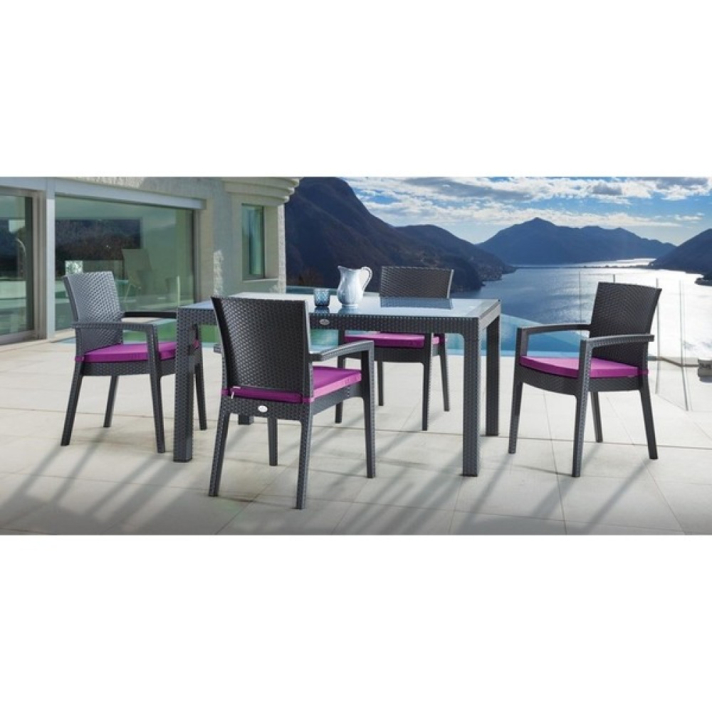 Comfort Al Yazmalı 90X150 Masa Camlı 6 Sandalye 6 Minder 1 Sehpa Rattan Takım Özdoğanlaravm Bahçe Mobilyası Takımı Fiyatı