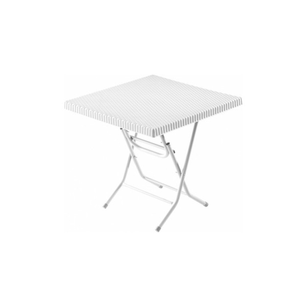 Comfort Katlanabilir Mutfak Balkon Ve Bahçe 80X80 Rattan Masa - Beyaz Bahçe Masası Fiyatı