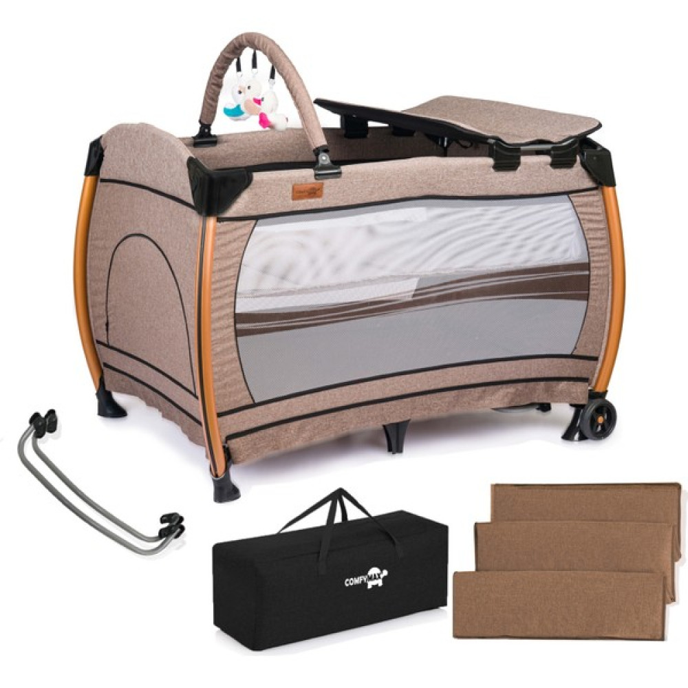 Comfymax Power Park Yatak Oyun Parkı 70X110 - Wood Brown Park Yatak / Oyun Parkı Fiyatı
