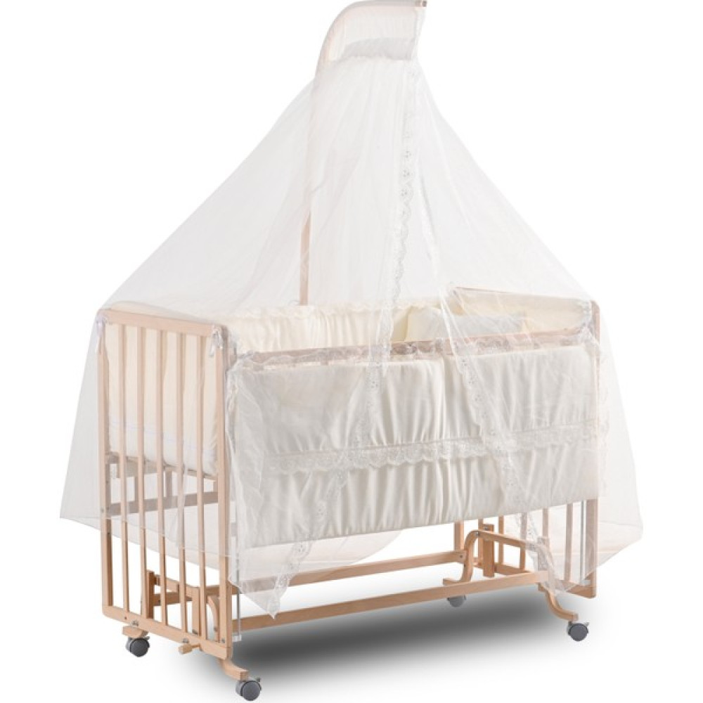 Comfymax Sallanır Anne Yanı Doğal Ahşap Beşik ve Uyku Seti - 60 x 120 cm Beşik Fiyatı