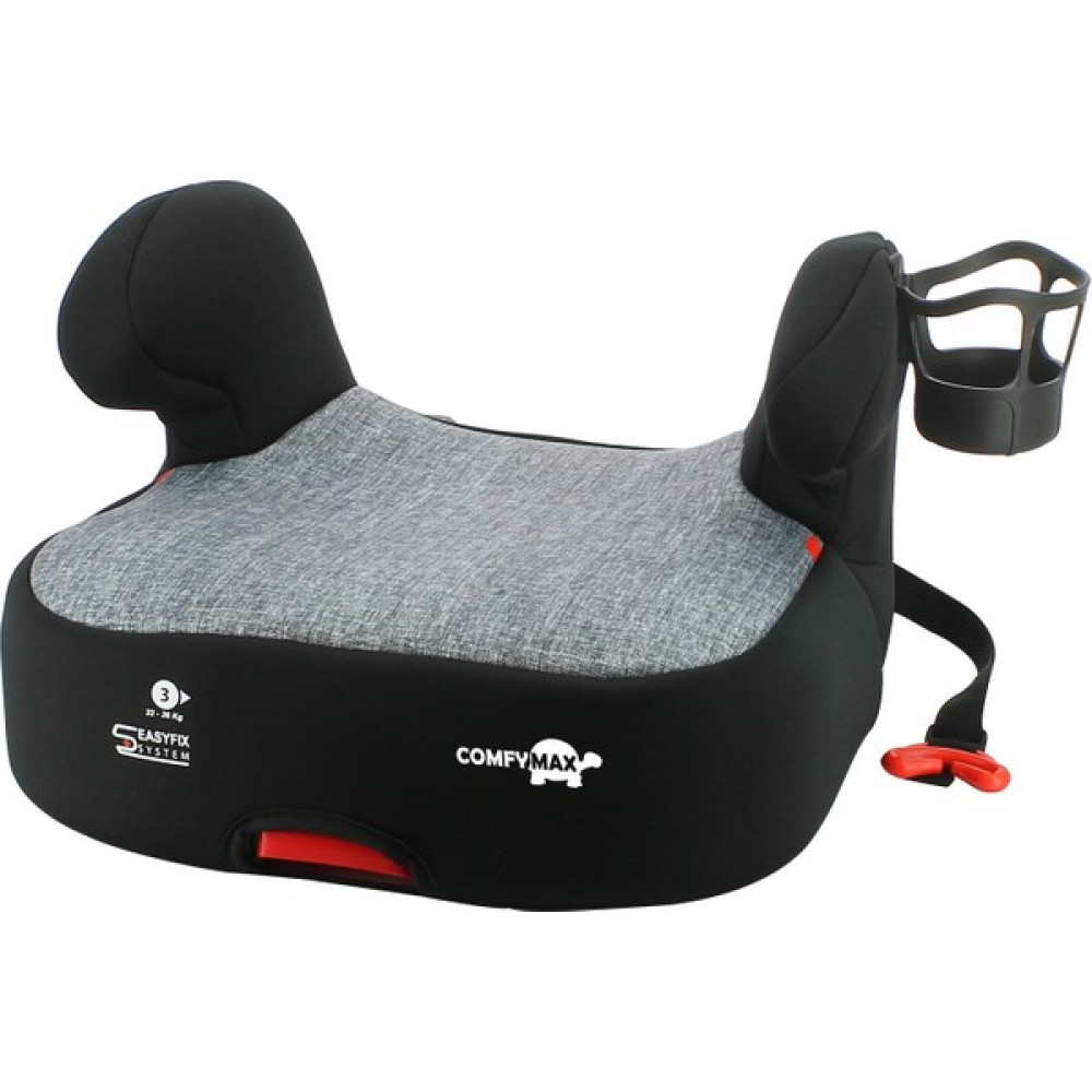 Comfymax Silvertech Isofixli Yükseltici 15-36KG Oto Koltuğu + Cup Holder - Siyah - Açık Gri Bebek Oto Koltuk Yükseltici Fiyatı