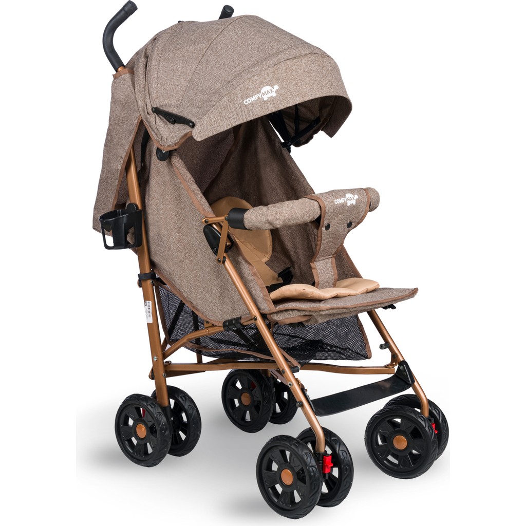 Comfymax Tam Yatar Baston Bebek Arabası – Wood Brown - Açık Kahve Bebek Arabası ve Pusetler Fiyatı