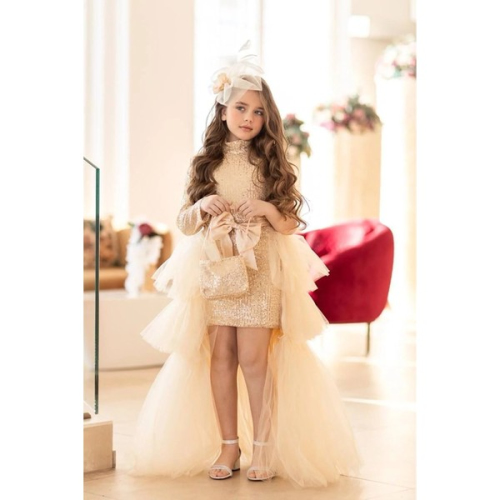 Como Kids Kız Çocuk Abiye Tül Etek Payetli Elbise New Season Only For Prences Çanta ve Saç Aksesuarıyla Kız Çocuk Elbise Fiyatı