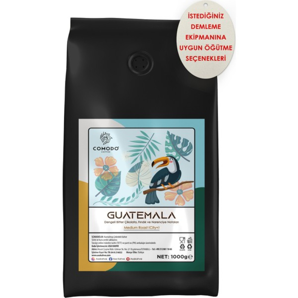 Comodo Coffee Single Origin Guatemala Çekirdek-Filtre Kahve 1000G - Filtre Kahve Kahve Fiyatı