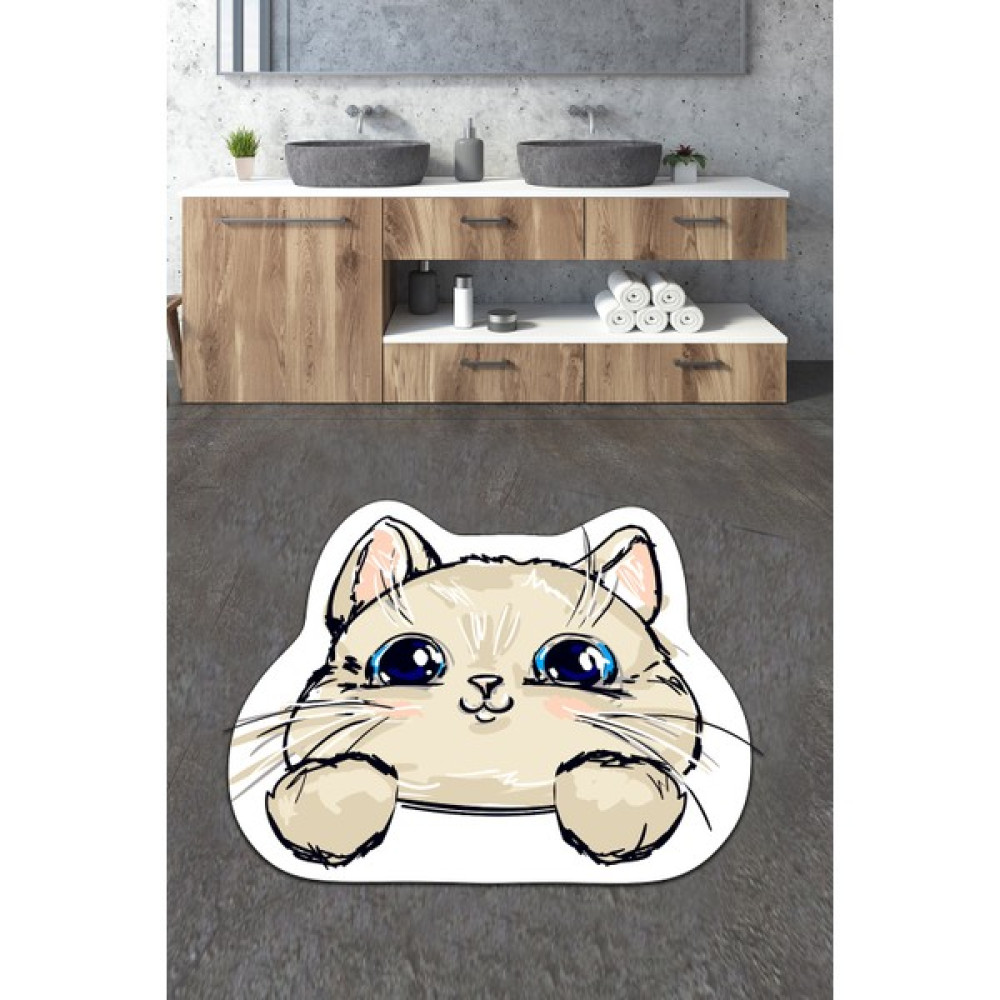 Comotex Banyo Paspası, Klozet Takımı, Yıkanabilir Halı, Kaymaz Taban Halı, Halı - 60 x 90 cm - Beyaz Klozet Takımı Fiyatı