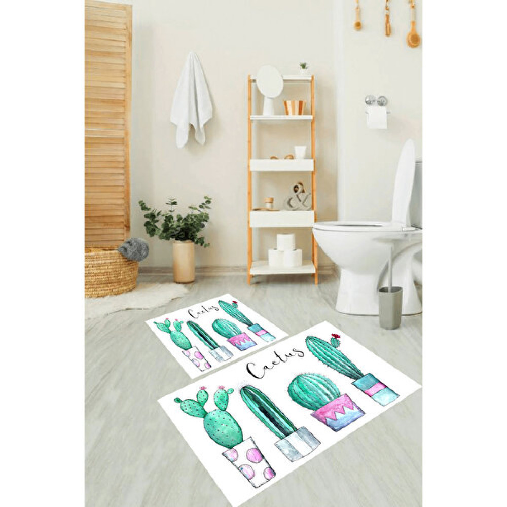 Comotex Banyo Paspası , Sünger Dolgulu Klozet Takımı, Yıkanabilir Halı, Kaymaz Taban Halı, Halı - 60 x 90 cm - Renkli Klozet Takımı Fiyatı