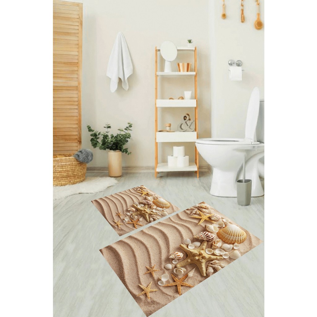 Comotex Banyo Paspası , Sünger Dolgulu Klozet Takımı, Yıkanabilir Halı, Kaymaz Taban Halı, Halı - 60 x 90 cm - Renkli Araca Özel Paspaslar Fiyatı