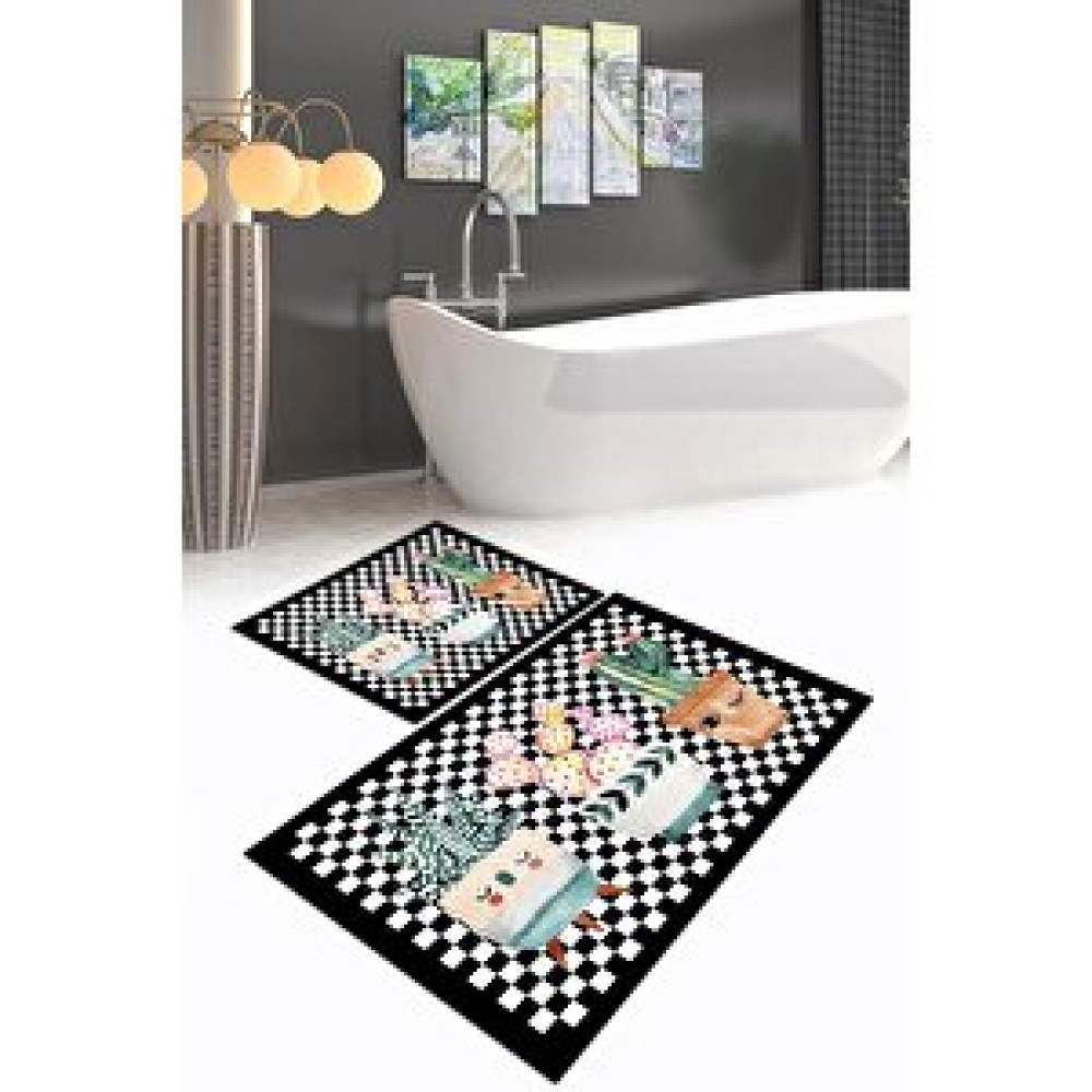 Comotex Digital Baskılı Banyo Paspas Seti 2li̇ Klozet Takımı Fiyatı