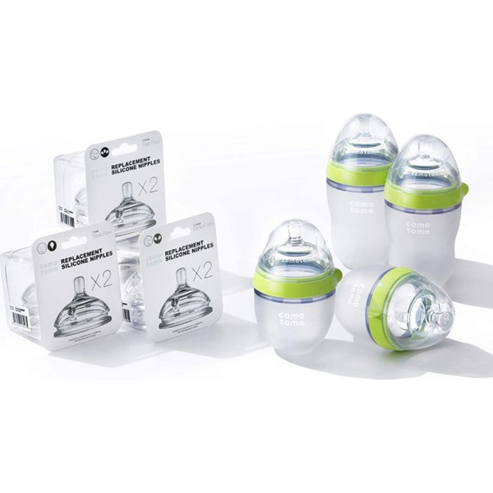 Comotomo 10 Adet Bebek Biberon Seti -Yeşil (Yurt Dışından) - Yeşil - 250 ml Biberon Fiyatı