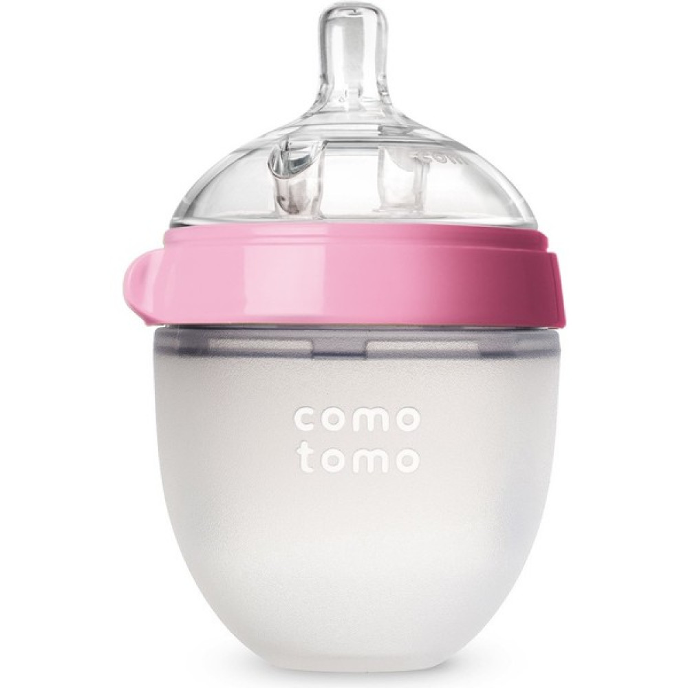 Comotomo Antikolik Silikon Biberon 150 ml Pembe - Yavaş Akışlı (0-3 Ay) Yenidoğan Biberon Fiyatı