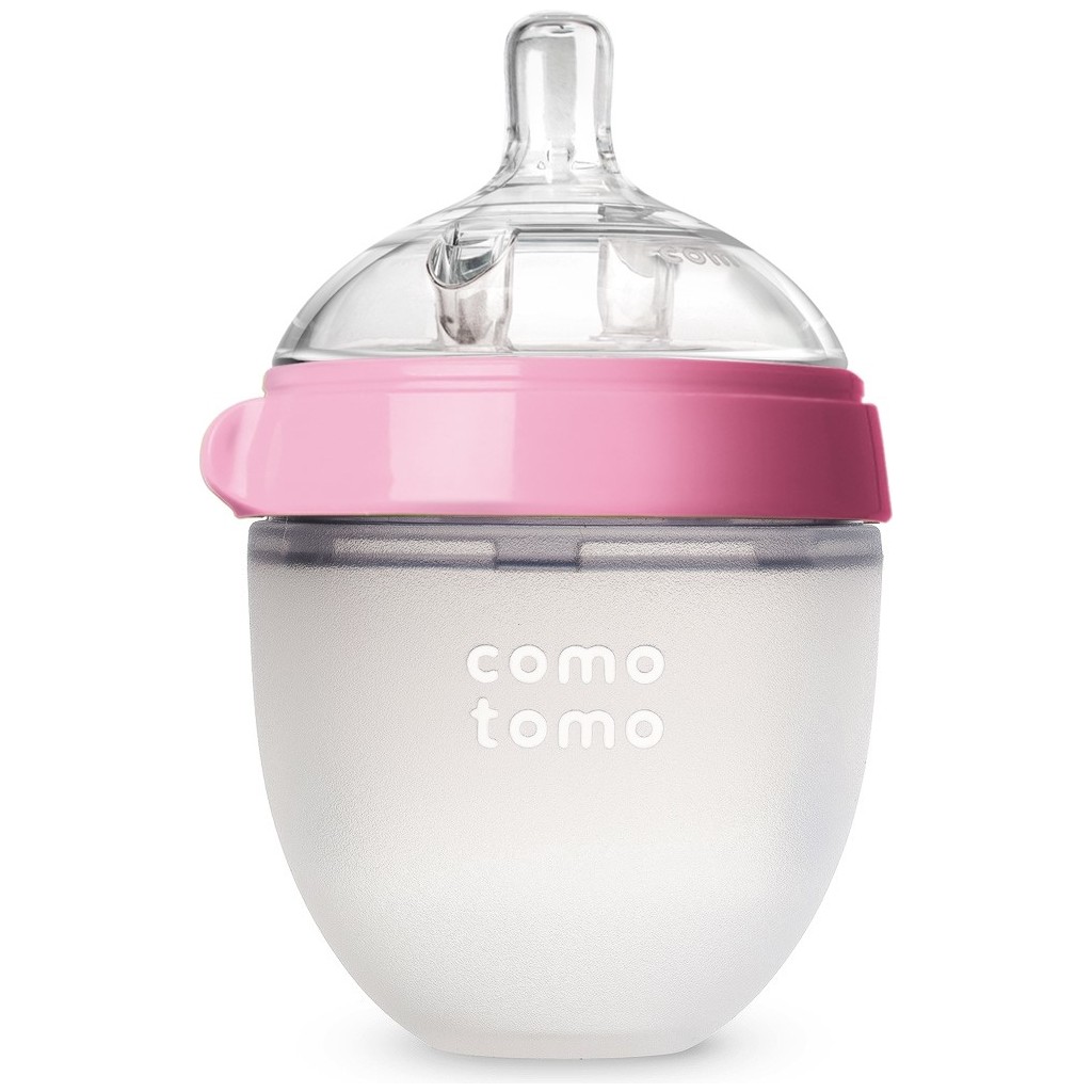 Comotomo Antikolik Silikon Biberon 150 ml Pembe - Yavaş Akışlı (0-3 Ay) Yenidoğan Biberon Fiyatı