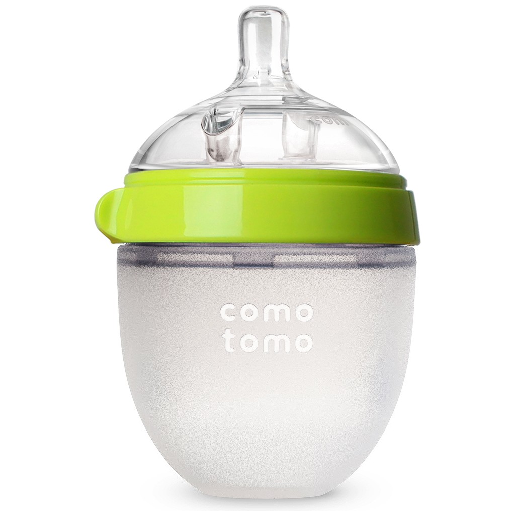 Comotomo Antikolik Silikon Biberon 150 ml Yeşil - Yavaş Akışlı (0-3 Ay) Yenidoğan Biberon Fiyatı